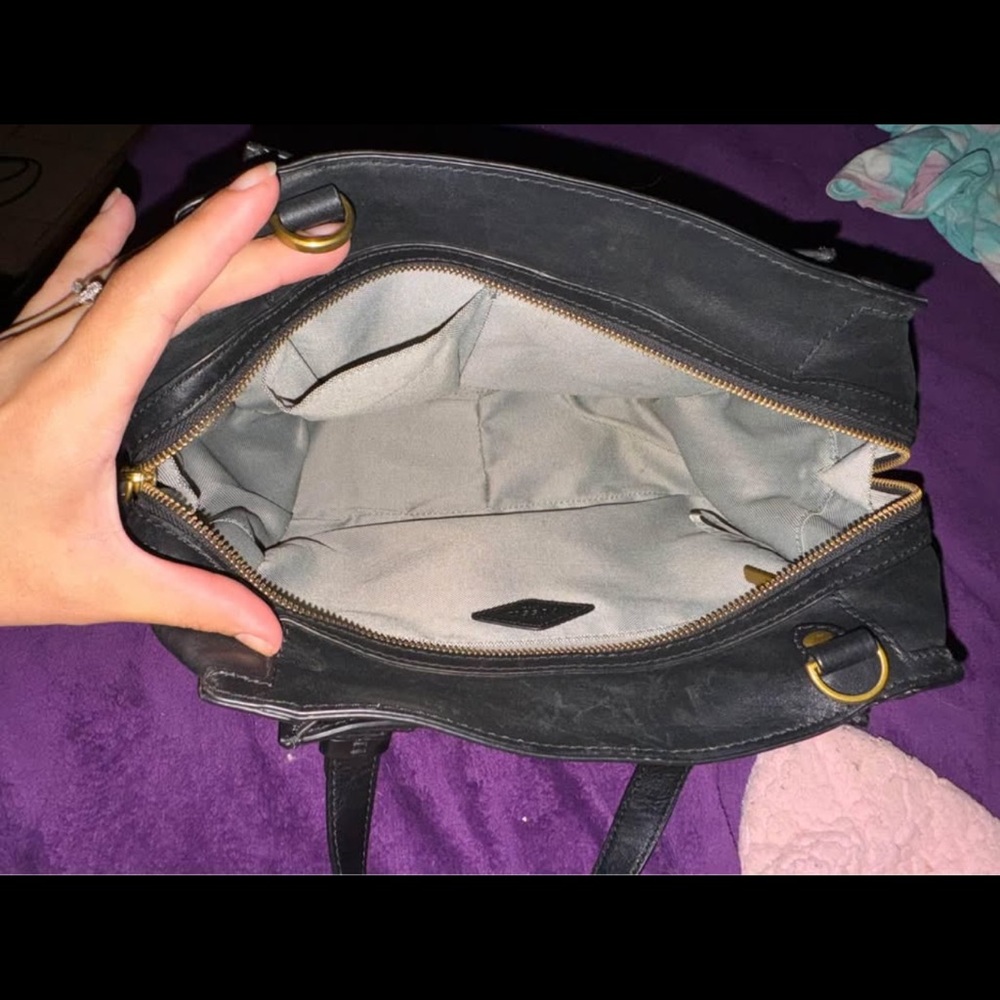 Fossil Leather Brooke Satchel Black - Picture 6 of 9